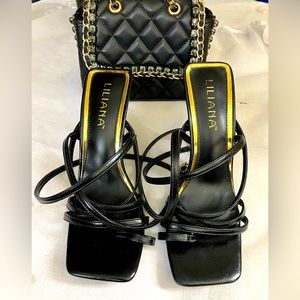 LILIANA ANKLE STRAP SANDALS HEELS SHOES